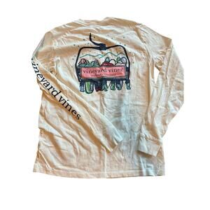 Vineyard Vines ski lift logo long sleeve t-shirt mens small